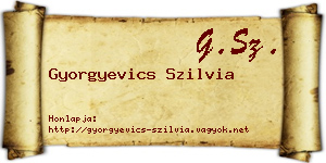 Gyorgyevics Szilvia névjegykártya