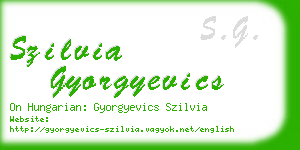 szilvia gyorgyevics business card